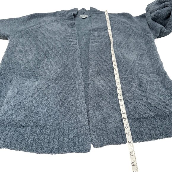 Barefoot Dreams Cozychic Directional Ribbed Cardigan In Blue Mirage Size XL - Picture 9 of 9